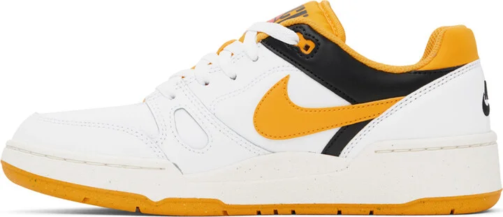Nike White & Yellow Full Force Low Sneakers - Image 3