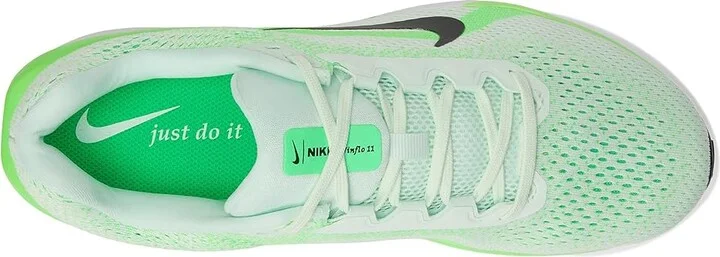 Nike Winflo 11 Men's Shoes Barely Green/Black/Green Strike : 7.5 D - Medium, Synthetic - Image 2