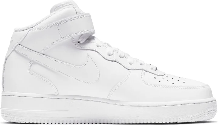 Nike Women's Air Force 1 '07 Mid Shoes in White | DD9625-100 - Image 3