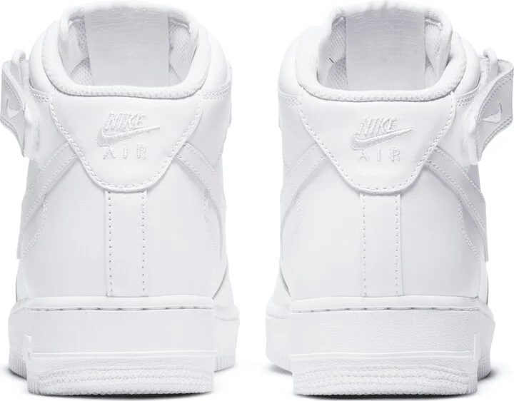 Nike Women's Air Force 1 '07 Mid Shoes in White | DD9625-100 - Image 6