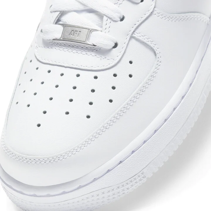 Nike Women's Air Force 1 '07 Mid Shoes in White | DD9625-100 - Image 7