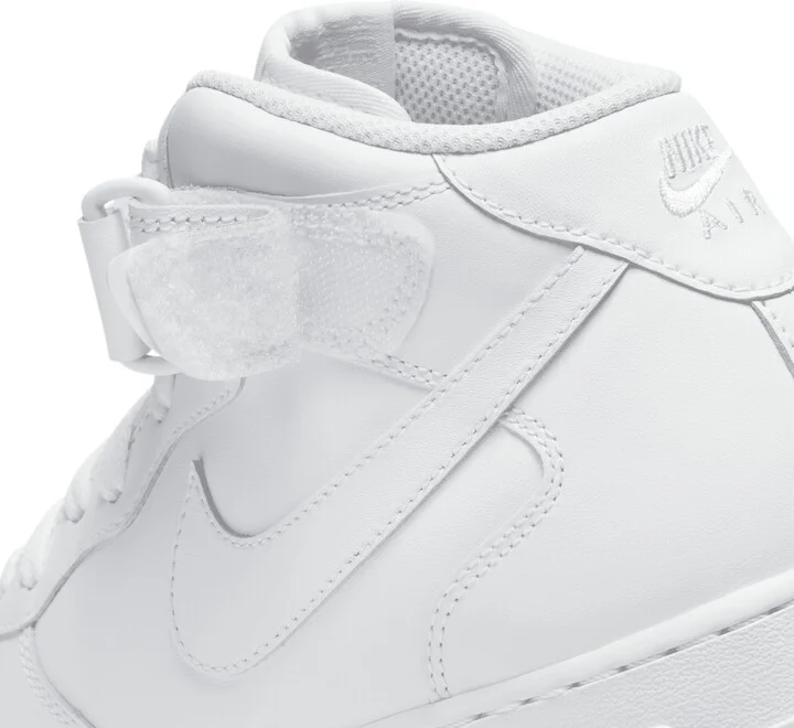 Nike Women's Air Force 1 '07 Mid Shoes in White | DD9625-100 - Image 9