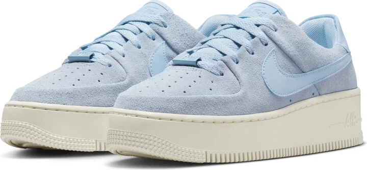 Nike Women's Air Force 1 Sage Low Shoes in Blue | AR5339-403 - Image 5