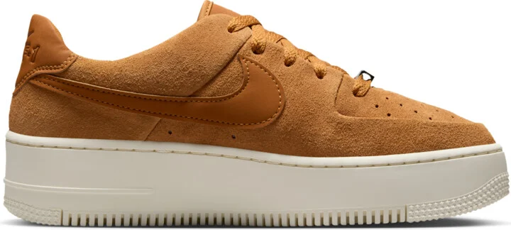 Nike Women's Air Force 1 Sage Low Shoes in Brown | AR5339-701 - Image 3