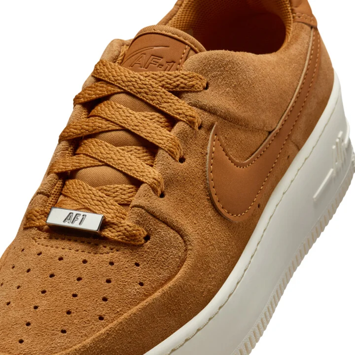 Nike Women's Air Force 1 Sage Low Shoes in Brown | AR5339-701 - Image 7