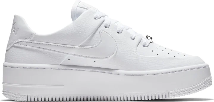 Nike Women's Air Force 1 Sage Low Shoes in White | AR5339-100 - Image 3