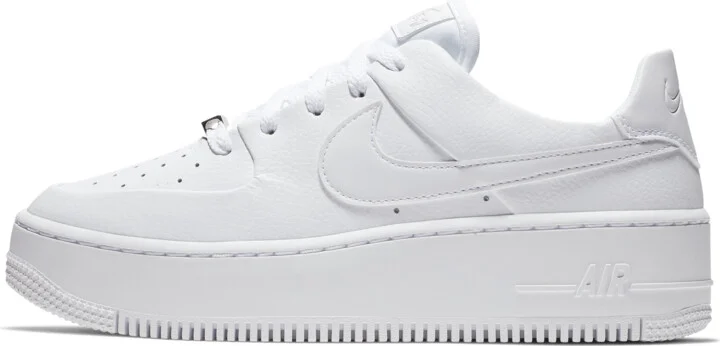 Nike Women's Air Force 1 Sage Low Shoes in White | AR5339-100