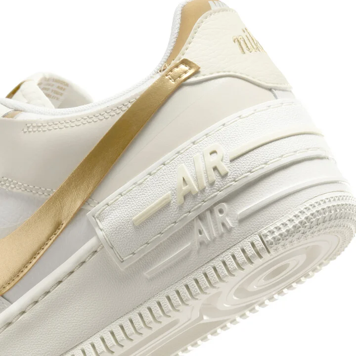 Nike Women's Air Force 1 Shadow Shoes in White | DZ1847-108 - Image 8