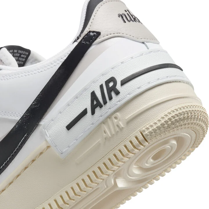 Nike Women's Air Force 1 Shadow Shoes in White | DZ1847-110 - Image 8