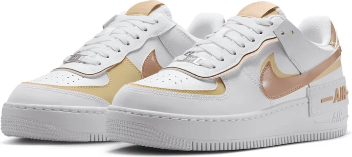 Nike Women's Air Force 1 Shadow Shoes in White | DZ1847-111 - Image 5