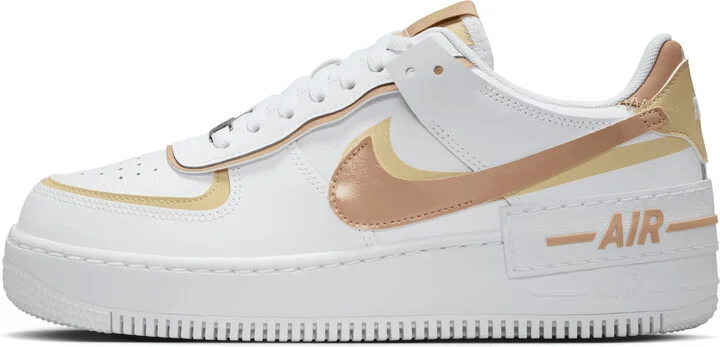 Nike Women's Air Force 1 Shadow Shoes in White | DZ1847-111