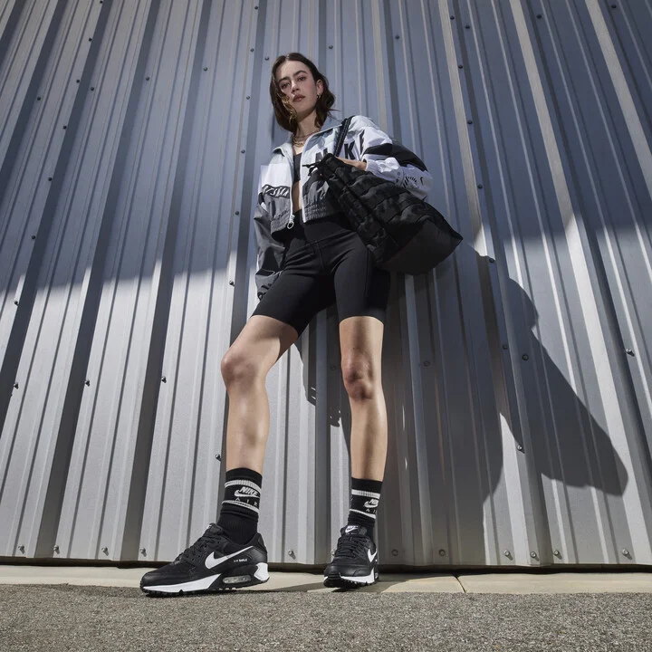 Nike Women's Air Max 90 Shoes in Black | DH8010-002 - Image 10