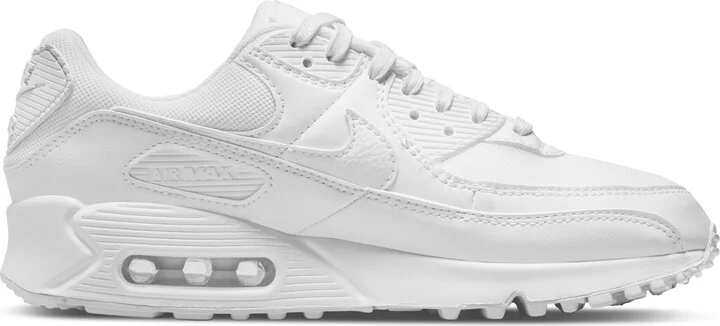 Nike Women's Air Max 90 Shoes in White | DH8010-100 - Image 4