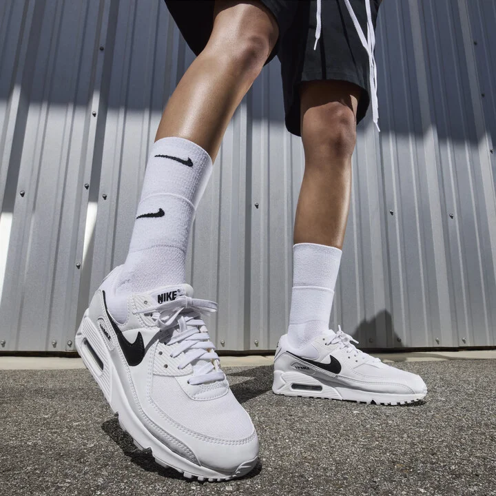 Nike Women's Air Max 90 Shoes in White | DH8010-101 - Image 2