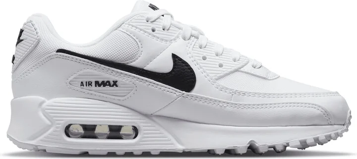 Nike Women's Air Max 90 Shoes in White | DH8010-101 - Image 4
