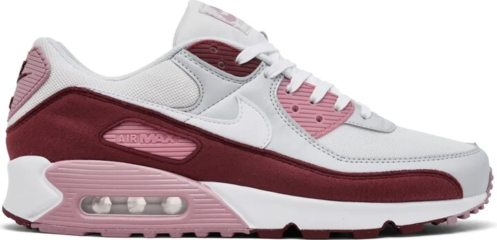 Nike Women's Air Max 90 Valentine's Day Se Casual Sneakers from Finish Line - Dark Team Red, White - Image 2