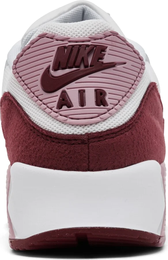 Nike Women's Air Max 90 Valentine's Day Se Casual Sneakers from Finish Line - Dark Team Red, White - Image 3