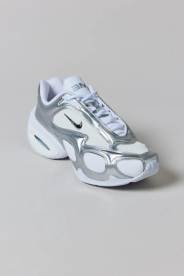 Nike Women's Air Max Muse Sneaker in White/Metallic Silver - Image 3