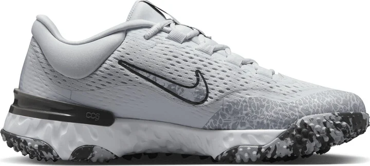 Nike Women's Alpha Huarache Elite 4 Turf Softball Shoes in Grey | DV0496-002 - Image 3