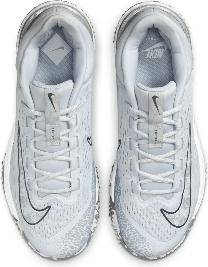Nike Women's Alpha Huarache Elite 4 Turf Softball Shoes in Grey | DV0496-002 - Image 4