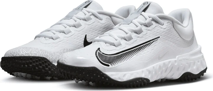 Nike Women's Alpha Huarache Elite 4 Turf Softball Shoes in White | FD2746-100 - Image 5