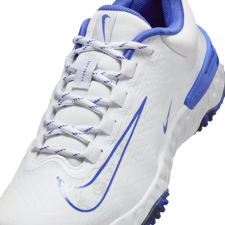 Nike Women's Alpha Huarache Elite 4 Turf Softball Shoes in White | FD2746-103 - Image 7