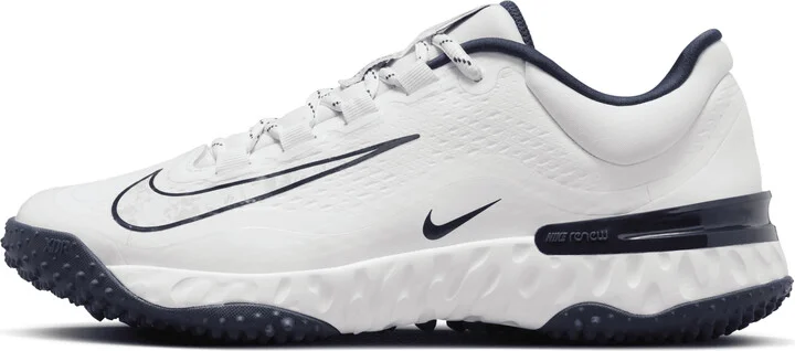 Nike Women's Alpha Huarache Elite 4 Turf Softball Shoes in White | FD2746-105
