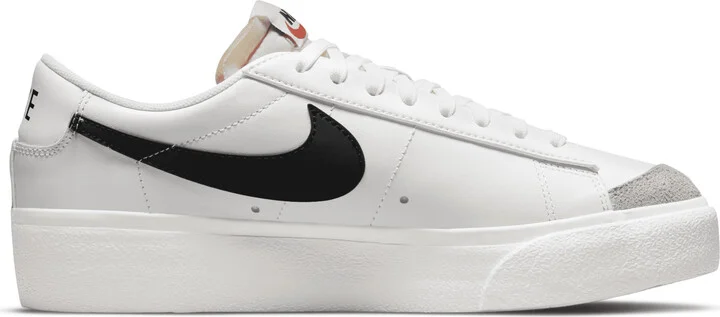 Nike Women's Blazer Low Platform Shoes in White | DJ0292-101 - Image 4