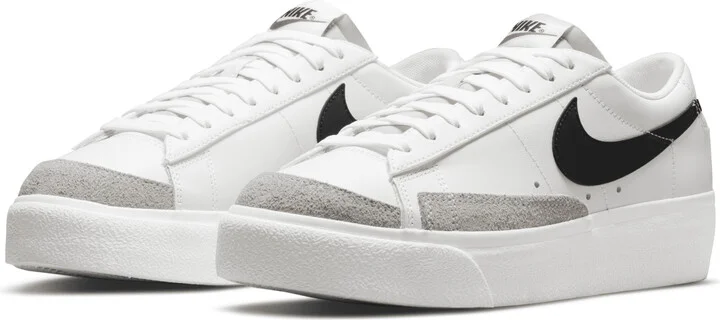 Nike Women's Blazer Low Platform Shoes in White | DJ0292-101 - Image 6