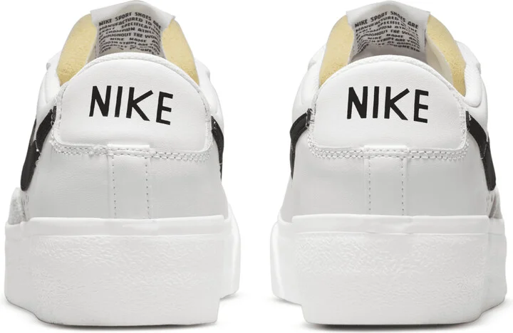Nike Women's Blazer Low Platform Shoes in White | DJ0292-101 - Image 7