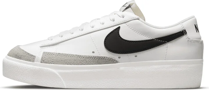 Nike Women's Blazer Low Platform Shoes in White | DJ0292-101