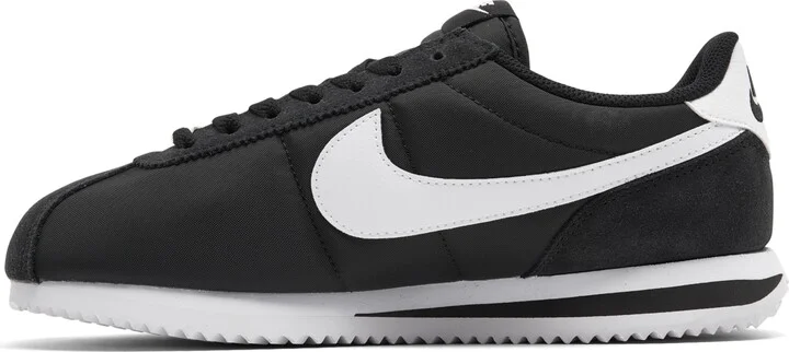 Nike Women's Classic Cortez Nylon Casual Sneakers from Finish Line - Black/white - Image 3
