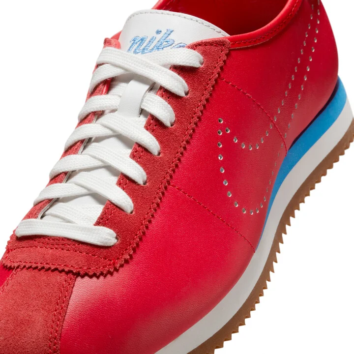 Nike Women's Cortez Leather Shoes in Red | HQ1841-600 - Image 7