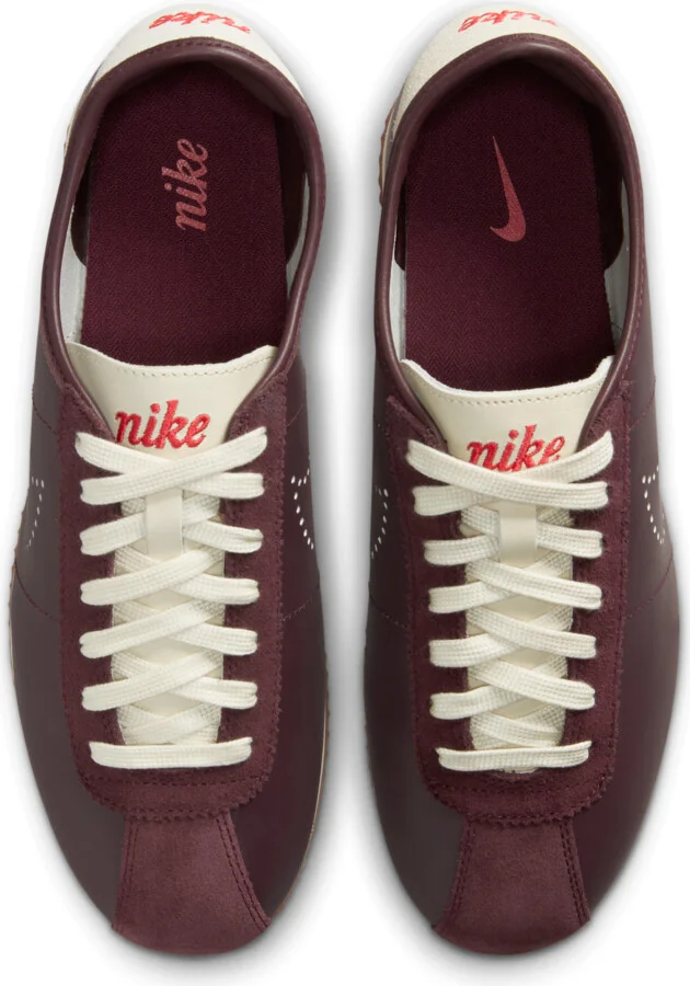 Nike Women's Cortez Leather Shoes in Red | HQ1841-601 - Image 4