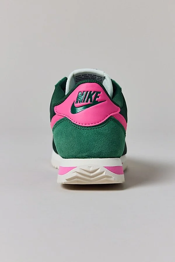 Nike Women's Cortez Sneaker in Fir/Pinksicle/Sail - Image 5