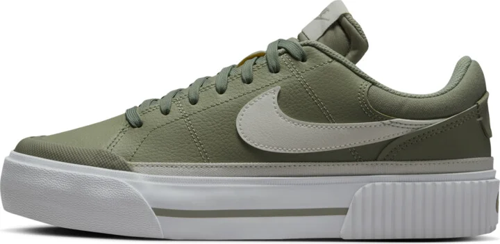 Nike Women's Court Legacy Lift Shoes in Green | HV0834-370