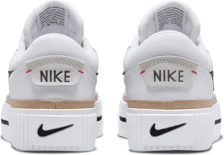 Nike Women's Court Legacy Lift Shoes in White | DM7590-100 - Image 7