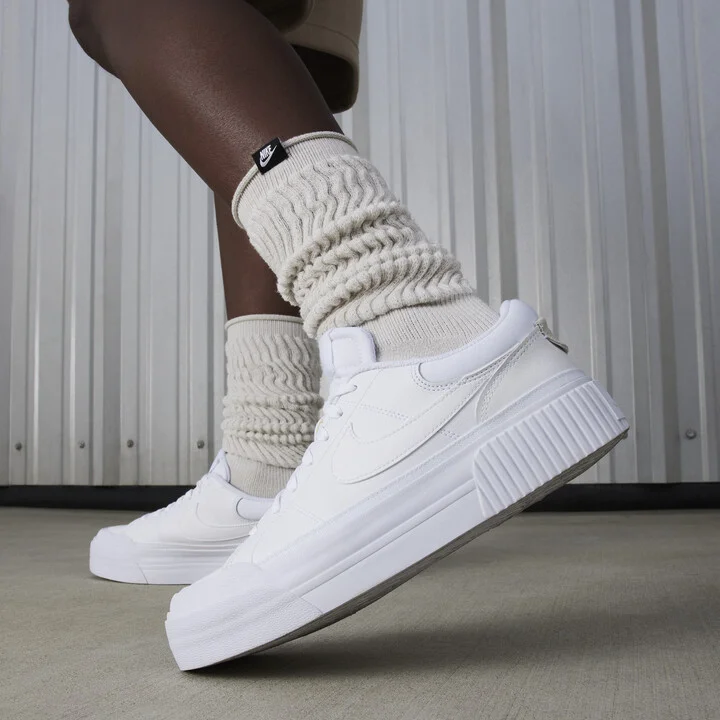 Nike Women's Court Legacy Lift Shoes in White | DM7590-101 - Image 2