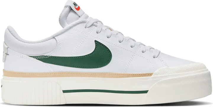 Nike Women's Court Legacy Lift Shoes in White | DM7590-107 - Image 3
