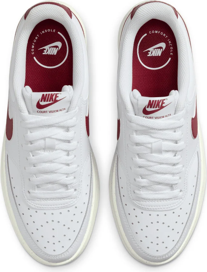 Nike Women's Court Vision Alta Shoes in White | DZ5394-103 - Image 4