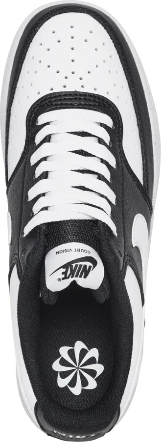 Nike Women's Court Vision Low Next Nature Casual Sneakers from Finish Line - Black/White - Image 5