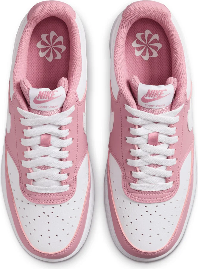 Nike Women's Court Vision Low Next Nature Shoes in Pink | DH3158-603 - Image 4