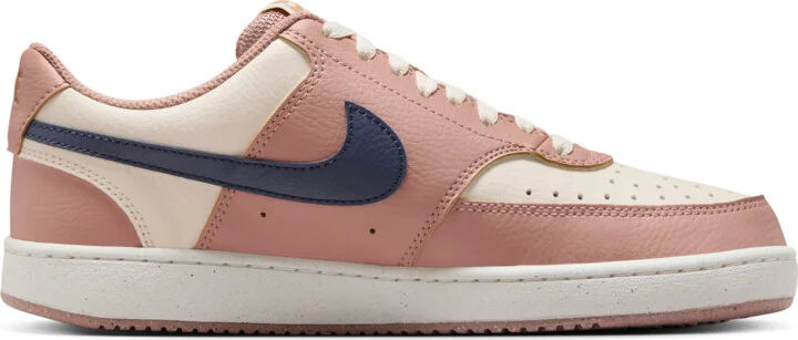 Nike Women's Court Vision Low Next Nature Shoes in Pink | DH3158-606 - Image 3