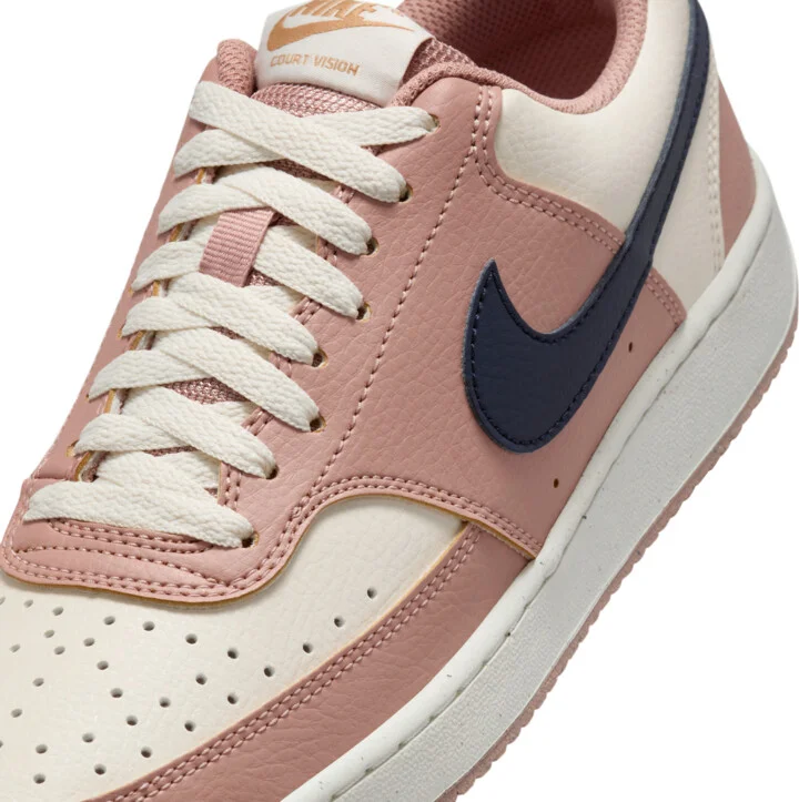 Nike Women's Court Vision Low Next Nature Shoes in Pink | DH3158-606 - Image 7