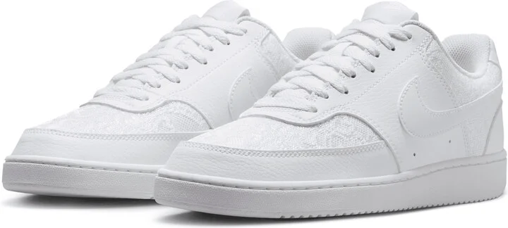 Nike Women's Court Vision Low Shoes in White | HJ5846-100 - Image 5