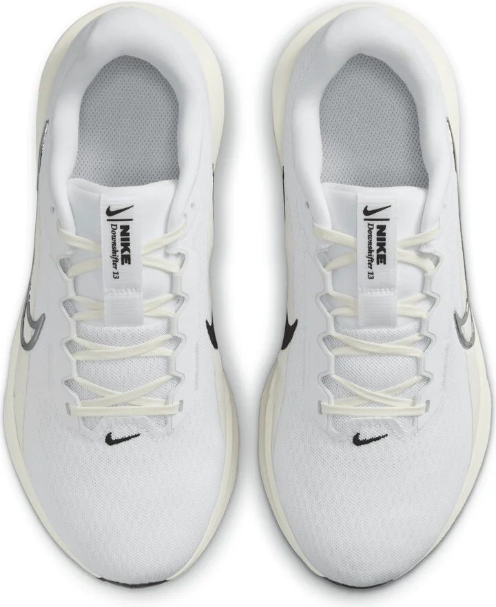 Nike Women's Downshifter 13 Road Running Shoes (Extra Wide) in White | FZ3088-100 - Image 4