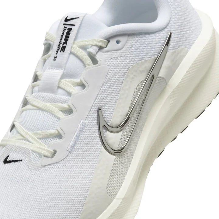 Nike Women's Downshifter 13 Road Running Shoes (Extra Wide) in White | FZ3088-100 - Image 7