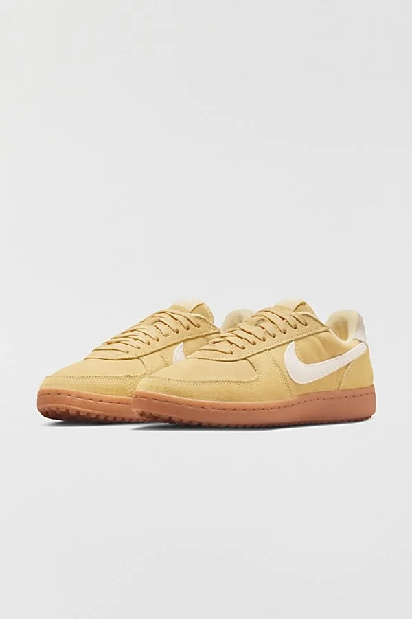 Nike Women's Field General Sneaker in Soft Yellow/Gum Light Brown/White - Image 2
