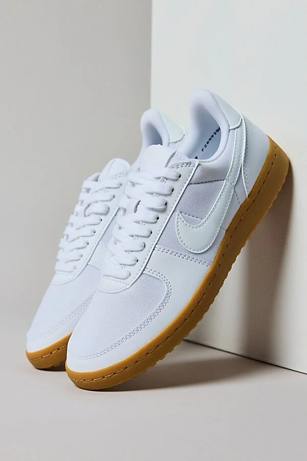 Nike Women's Field General Sneaker in White/Gum Light Brown/Summit White