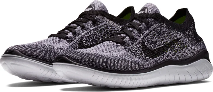 Nike Women's Free Run Flyknit 2018 Running Shoes in Black | 942839-101 - Image 5